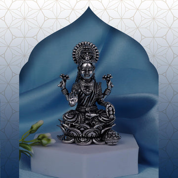 Saloni Fashion Jewellery Devi Laxmi Silver Gold plated Idol/Murti Home And Office Decorative Gifting