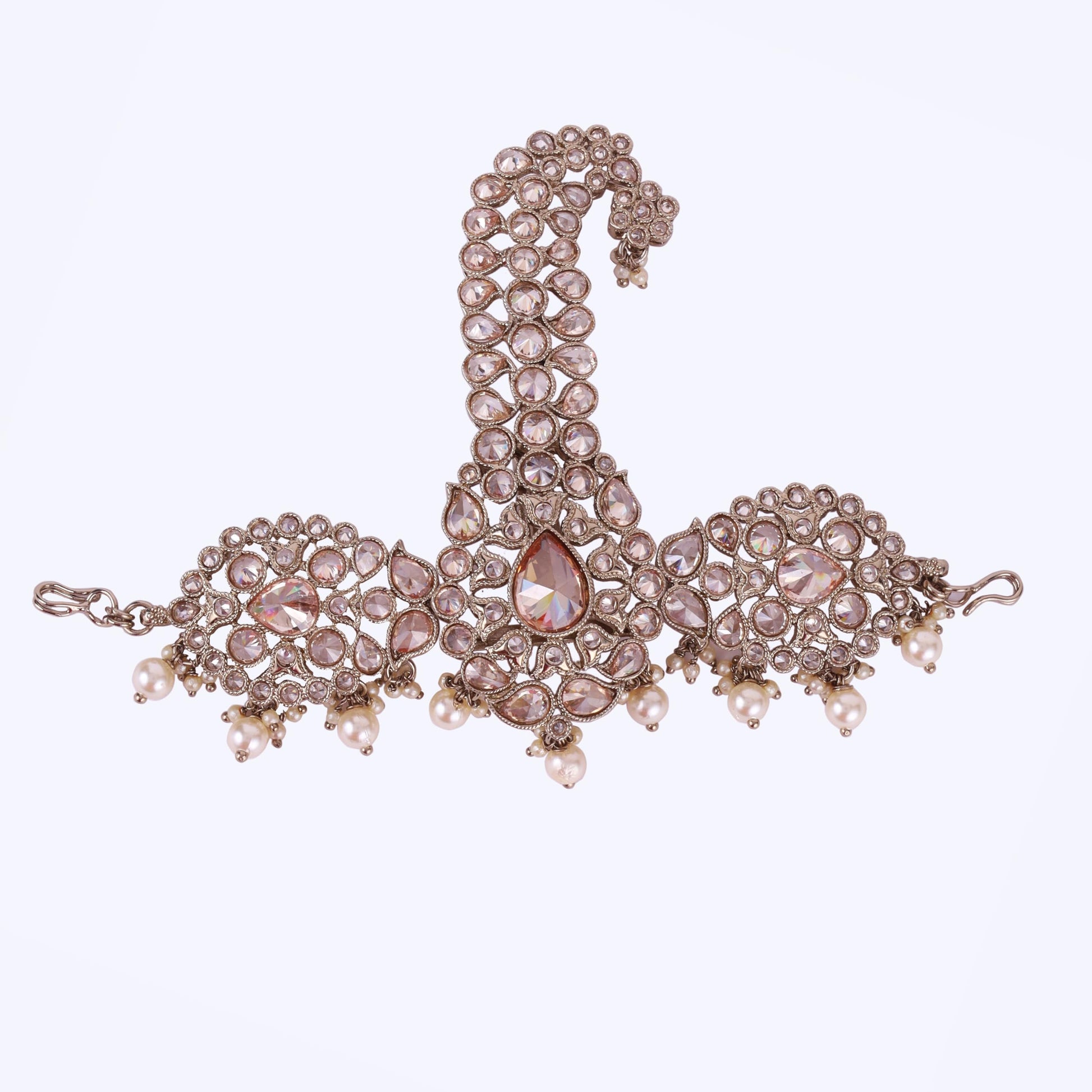 Saloni Fashion Jewellery Traditional Graceful Round and Paisley Design Gold Plated Pagdi Wedding Safa kalgi For Groom