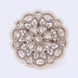 Saloni Fashion Jewellery Graceful Round and Oval Shape Gold Plated Adjustable Finger Ring For Women