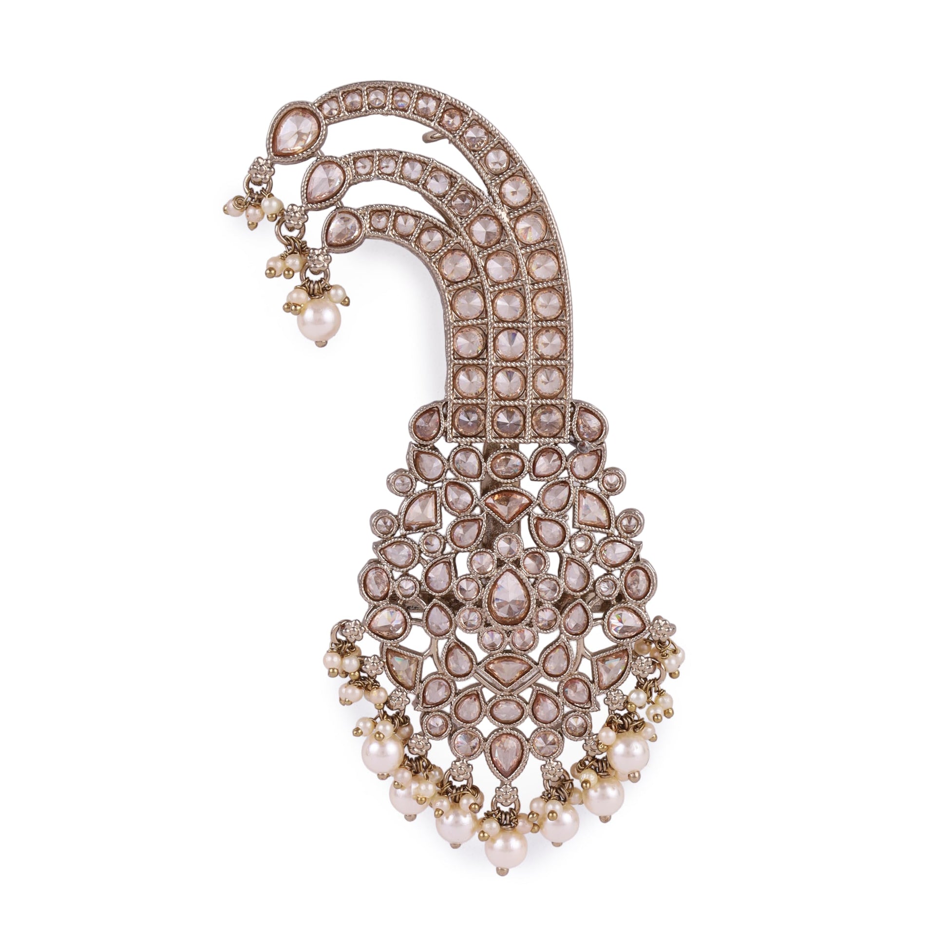 Saloni Fashion Jewellery Traditional Glorious Flower Oval Shape Gold Plated Pagdi Wedding Safa kalgi For Groom
