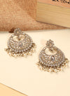 Chandelier Shape Brown Kundan Stone Antique Gold Plated Chandelier Earring