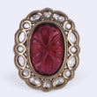 Saloni Fashion Jewellery Dazzling Round Shape Gold Plated Adjustable Finger Ring For Women and Girls