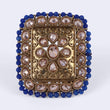 Saloni Fashion Jewellery Admirable Square and Oval Shape Gold Plated Adjustable Finger Ring For Women and Girls