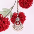 Saloni Fashion Jewellery Traditional Chandelier and Flower Shape Silver Gold Plated Maang Tikka For Women