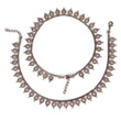 Saloni Fashion Jewellery Traditional Oval and Flower Design Gold Plated Set of 2 Anklet(Payal) For Women - view 2