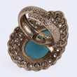 Saloni Fashion Jewellery Charming Oval Shape Gold Plated Adjustable Finger Ring For Women and Girls - view 4