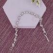 Saloni Fashion Jewellery Elegant Square Shape Silver Plated Free Size Charm Bracelet For Women