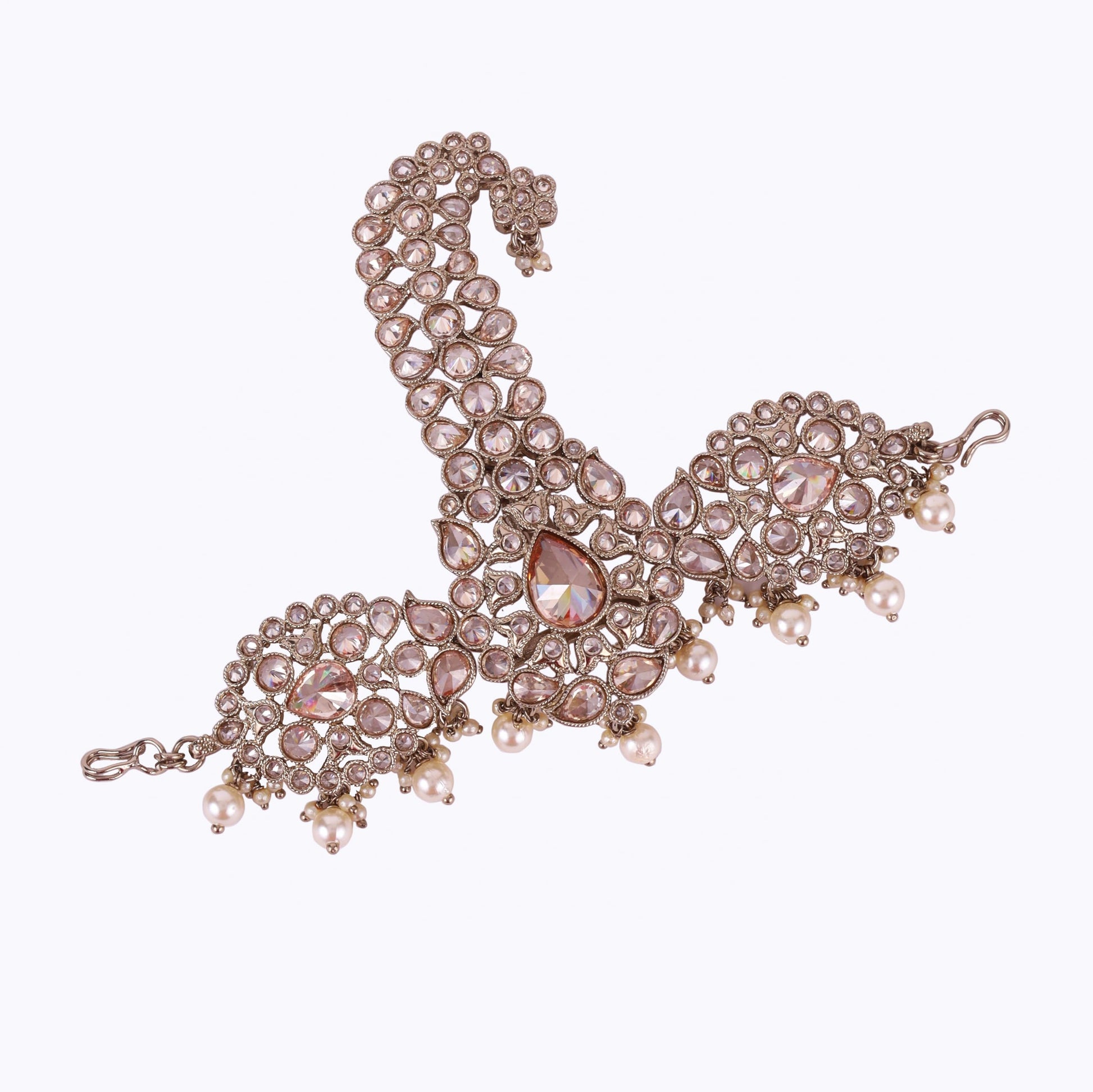 Saloni Fashion Jewellery Traditional Graceful Round and Paisley Design Gold Plated Pagdi Wedding Safa kalgi For Groom