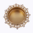 Saloni Fashion Jewellery Traditional Classy Leaf and Round Shape Brass Gold Plated White Stone Festival Decorative Deep / Diya - view 3