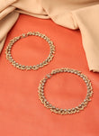 Saloni Fashion Jewellery Stylish Oval Shape Pearl Brown Kundan Stone Antique Gold Plated Anklet(Payel) For Women and Girls