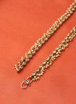 Saloni Fashion Jewellery Stylish Oval Shape Pearl Brown Kundan Stone Antique Gold Plated Anklet(Payel) For Women and Girls - view 4