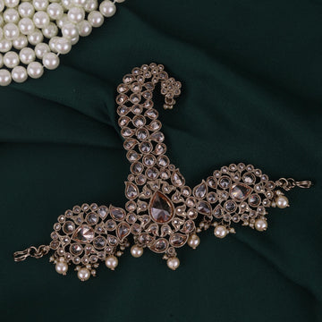 Saloni Fashion Jewellery Traditional Graceful Round and Paisley Design Gold Plated Pagdi Wedding Safa kalgi For Groom