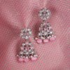 Modern Round and Leaf Shape Silver Plated Dangle Earring