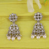 Pretty Round and Leaf Shape Silver Plated Dangle Earring