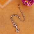 Saloni Fashion Jewellery Traditional Oval Shape Silver Gold Plated Brass Maang Tikka For Women