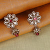 Flower Design Gold Plated Dangle Earring