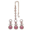 Saloni Fashion Jewellery Astonish Round and Oval Shape Gold Plated Dangle Earring With Maangtikka For Women and Girls - view 2
