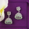 Attractive Round Shape Silver Plated Jhumki Earring