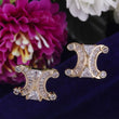 Saloni Fashion Jewellery Center Studded CZ Silver and Gold Plated Combo Set of 2 Stud Earring For Women - view 3