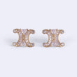 Saloni Fashion Jewellery Center Studded CZ Silver and Gold Plated Combo Set of 2 Stud Earring For Women - view 5