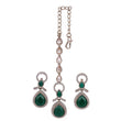Saloni Fashion Jewellery Charming Round and Oval Shape Gold Plated Dangle Earring With Maangtikka For Women and Girls