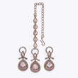 Saloni Fashion Jewellery Creative Round and Oval Shape Gold Plated Dangle Earring With Maangtikka For Women and Girls