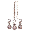 Saloni Fashion Jewellery Creative Round and Oval Shape Gold Plated Dangle Earring With Maangtikka For Women and Girls
