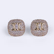Saloni Fashion Jewellery Crystal Letter X Charm Gold Plated Combo Set of 2 Stud Earring For Women - view 4