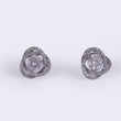 Saloni Fashion Jewellery Detachable Round Solitaire Silver Plated Stud Earring For Women - view 2