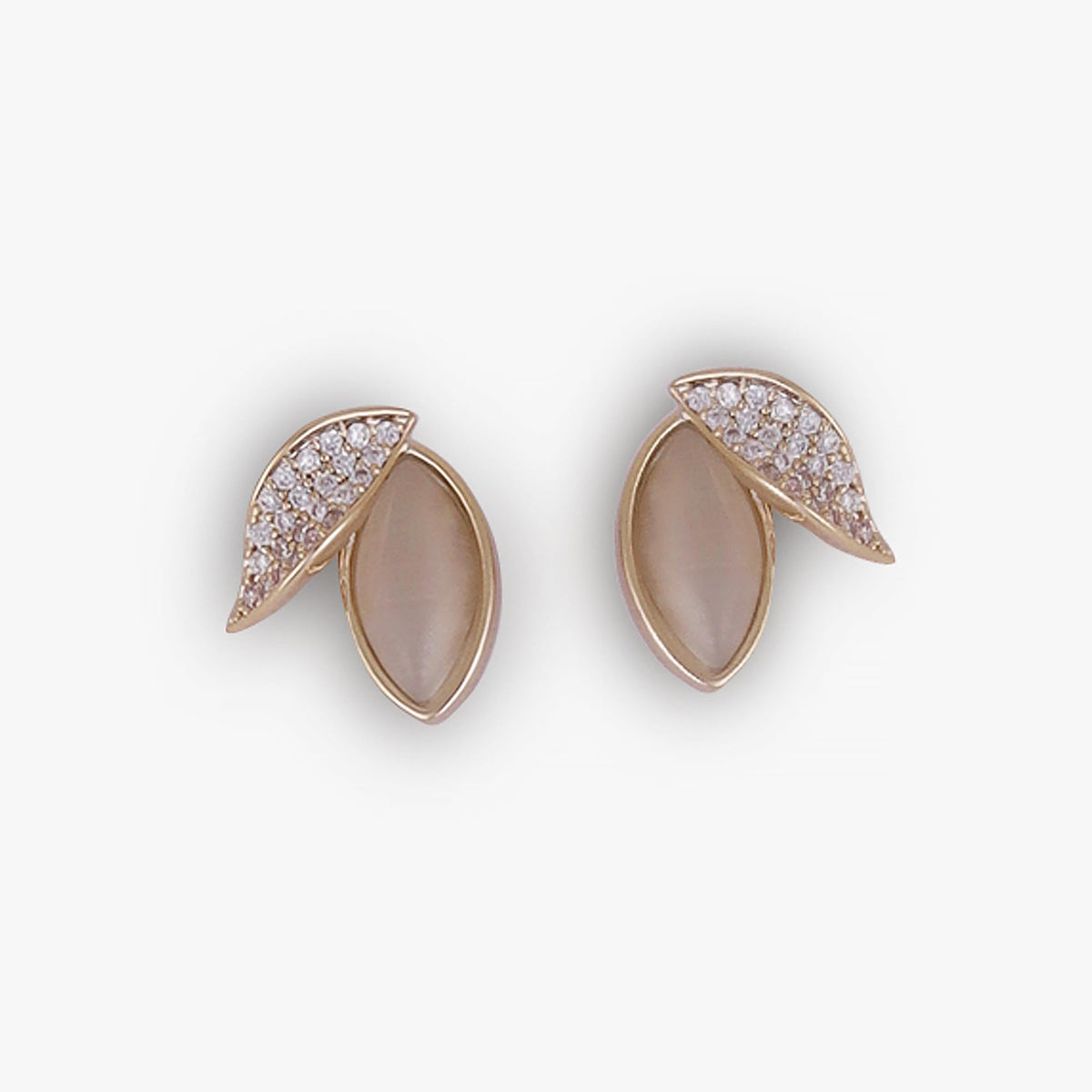 Saloni Fashion Jewellery Embedded Circle Swan Silver Plated Combo Set of 2 Stud Earring For Women - view 5