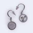 Saloni Fashion Jewellery Embedded Circle Swan Silver Plated Stud Earring For Women - view 3