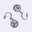 Saloni Fashion Jewellery Embedded Circle Swan Silver Plated Stud Earring For Women - view 4