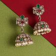 Saloni Fashion Jewellery Flower Design Multi Uncut Kundan Stone Antique Gold Plated Jhumki Earring For Women and Girls