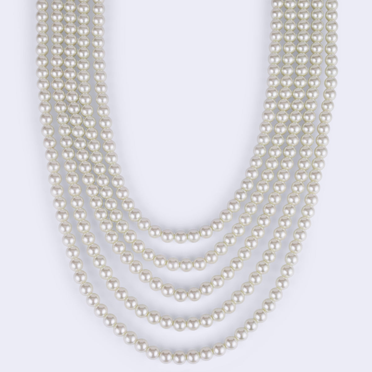 Saloni Fashion Jewellery Freshwater Small Pearl 5 Layered Gold Plated Moti Mala Necklace For Women - view 3