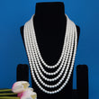 Saloni Fashion Jewellery Freshwater Small Pearl 5 Layered Gold Plated Moti Mala Necklace For Women - view 5