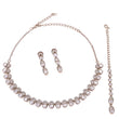 Saloni Fashion Jewellery Glimmery Round Shape CZ Studded Gold Plated Choker Necklace Set With Maangikka For Women and Girls - view 2