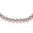 Saloni Fashion Jewellery Glimmery Round Shape CZ Studded Gold Plated Choker Necklace Set With Maangikka For Women and Girls - view 3