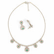 Saloni Fashion Jewellery Golden Ball Flower Design Gold Plated Matinee Necklace Set (Mala) For Women