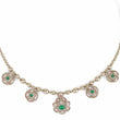 Saloni Fashion Jewellery Golden Ball Flower Design Gold Plated Matinee Necklace Set (Mala) For Women - view 2