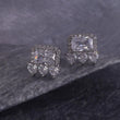 Saloni Fashion Jewellery Heart Shape CZ Silver Plated Stud Earring For Women