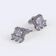 Saloni Fashion Jewellery Heart Shape CZ Silver Plated Stud Earring For Women - view 4
