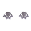 Saloni Fashion Jewellery Heart Shape Silver Plated Stud Earring For Women - view 2