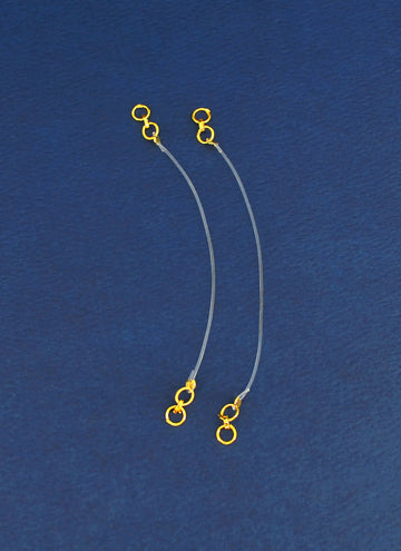 Kaan Chain Transparent Stretchable Ear Chain for Heavy Earrings | Invisible Ear Lobe Support with Ear Chain (1 Pair Ear Chains )