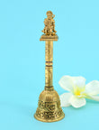 Traditional Jai Shree Ram and Hanuman JI Brass Antique Gold Plated Pooja Bell | Saloni Jewellery Mumbai