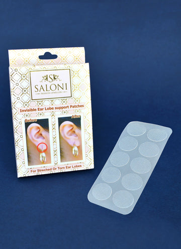 Invisible Ear Lobe Support for Earrings Earlobe Tapes and Stickers Earring Supporter for Heavy Earrings Support Patches Girls & Women (Pack of 10)