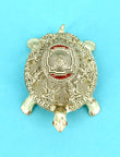 Traditional Tortoise and Laxmi JI Design Brass Antique Gold Plated Idol (Murti) | Saloni Jewellery