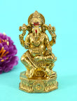 Traditional God Ganesha Design Brass Antique Gold Plated Idol (Murti) | Saloni Fashion Jewellery, Mumbai