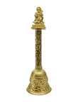 Traditional Hanuman JI Brass Antique Gold Plated Pooja Bell - close-up detail | Saloni Fashion Jewellery, Mumbai