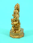 Traditional God Ganesha Design Brass Antique Gold Plated Idol - side view | Saloni Fashion Jewellery, Mumbai