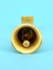 Traditional Jai Shree Ram and Hanuman JI Brass Antique Gold Plated Pooja Bell - back view | Saloni Jewellery